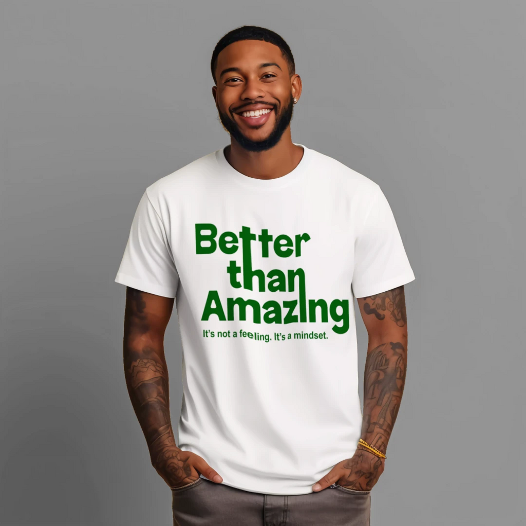 White Shirt - Green Lettering