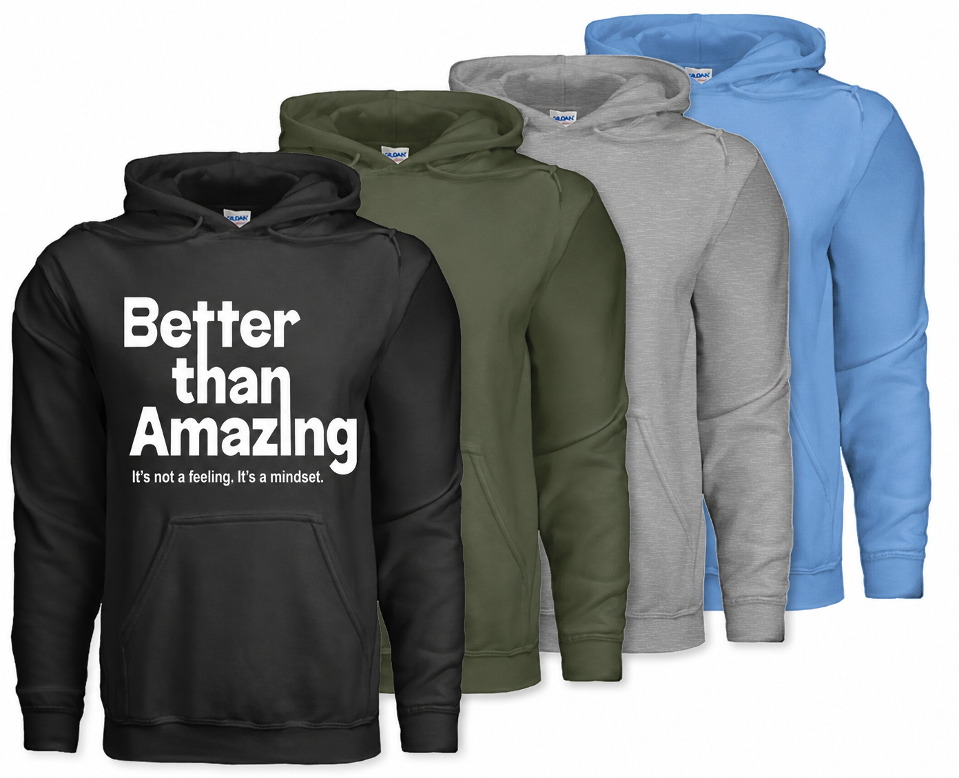 Multi Color Hoodies - White Lettering